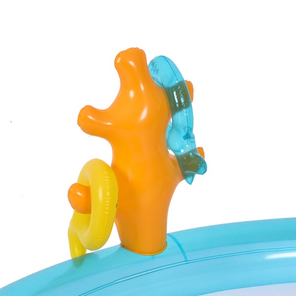 Aufblasbares Wasserspielzeug in Form eines Baumes mit Ringen für Kinderplanschbecken