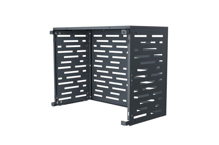 Mülltonnenbox mit horizontalen Schlitzen