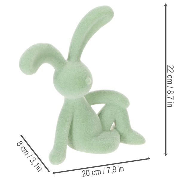 Dekofigur Hase sitzend, 22 cm hoch