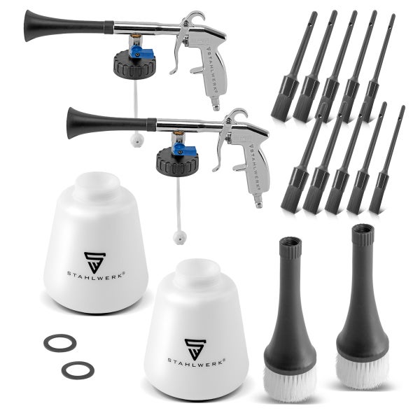STAHLWERK Reinigungs Pistolen Set mit Bürsten und Behältern