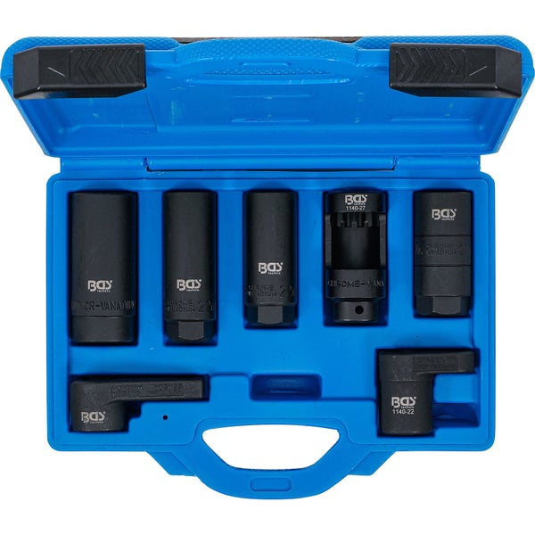 Steckschlüsselsatz in einem blauen Koffer