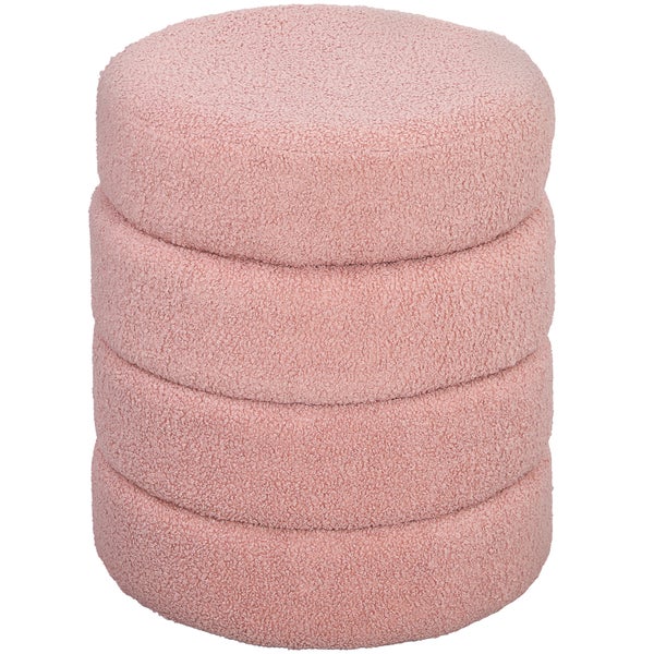 Gepolsterter Hocker mit Bouclé-Bezug