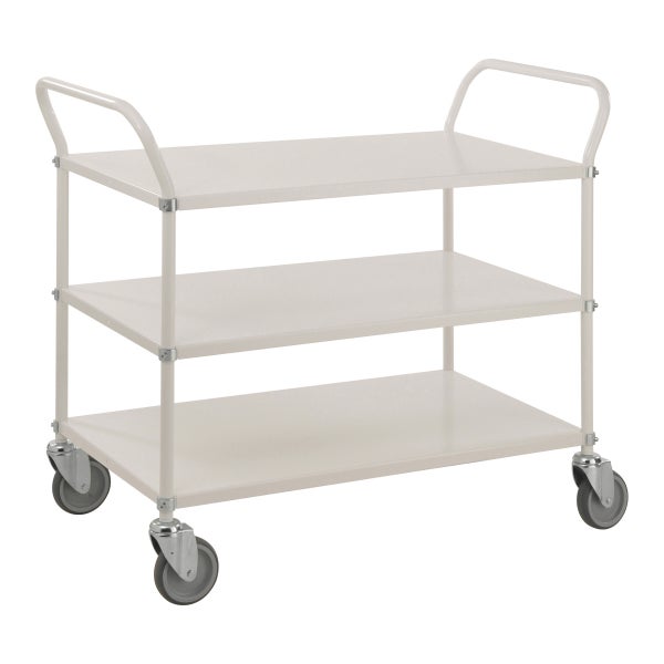 Servierwagen mit drei Ablageflächen und Rollen