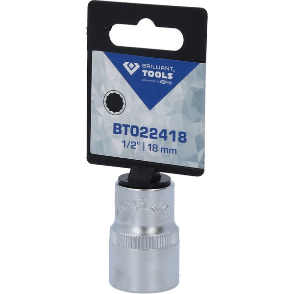 BRILLIANT TOOLS 1/2 Zwölfkant-Stecknuss 18 mm - BT022418
