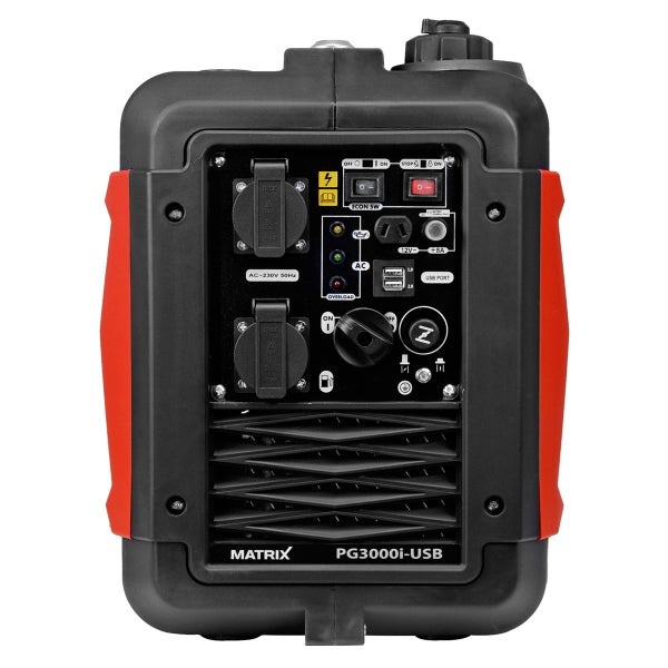 Inverter Stromerzeuger Matrix PG 3000i-USB – Benzin, 3300 Watt, leise, tragbar