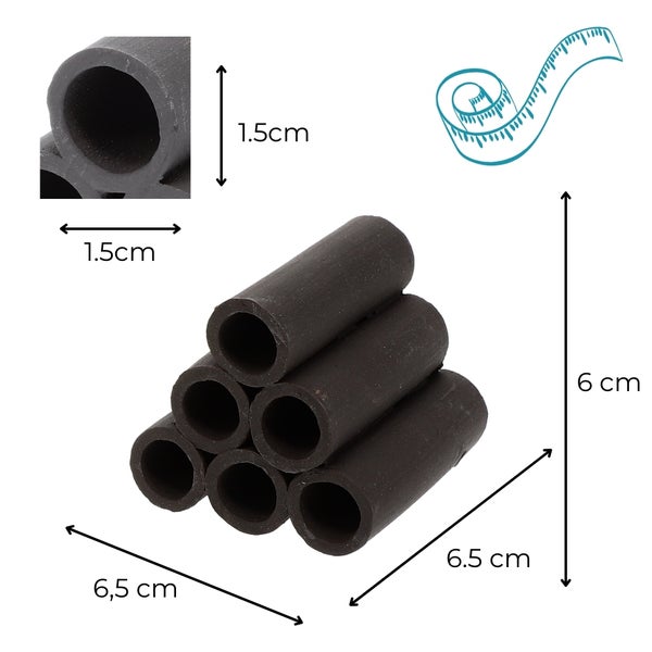 Aquarium-Dekoration aus Keramikröhren mit den Maßen 6 cm Höhe und 6,5 cm Breite