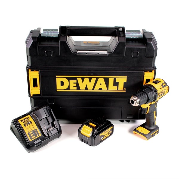 DeWALT Akku-Bohrschrauber Set mit Akkumulator, Ladegerät und TSTAK Transportkoffer.