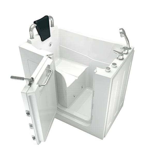 Sitzwanne Whirlpool Badewanne mit Tür S08WP-B-L 110x68cm