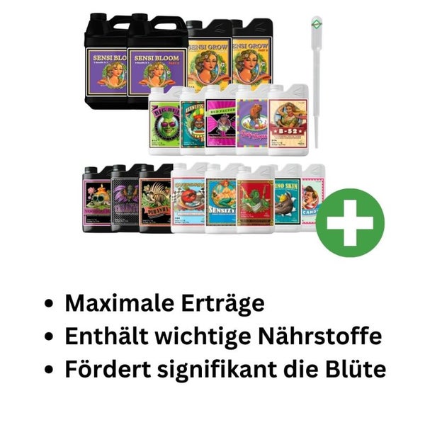 Advanced Nutrients 17-teiliges Dünger Set XXL – Komplettes Grow-Set für Maximales Pflanzenpotenzial, Starkes Wachstum & Üppige Blüten
