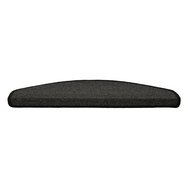 FLOORDIREKT Stufenmatte London - mit Umkettelung - Anthrazit - Halbrund - 23,5 x 65 cm