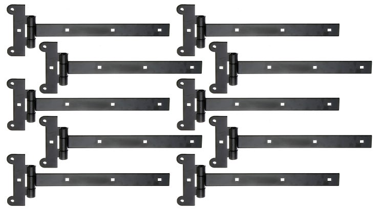 Set aus zehn Ladenbändern für Fensterläden aus Metall