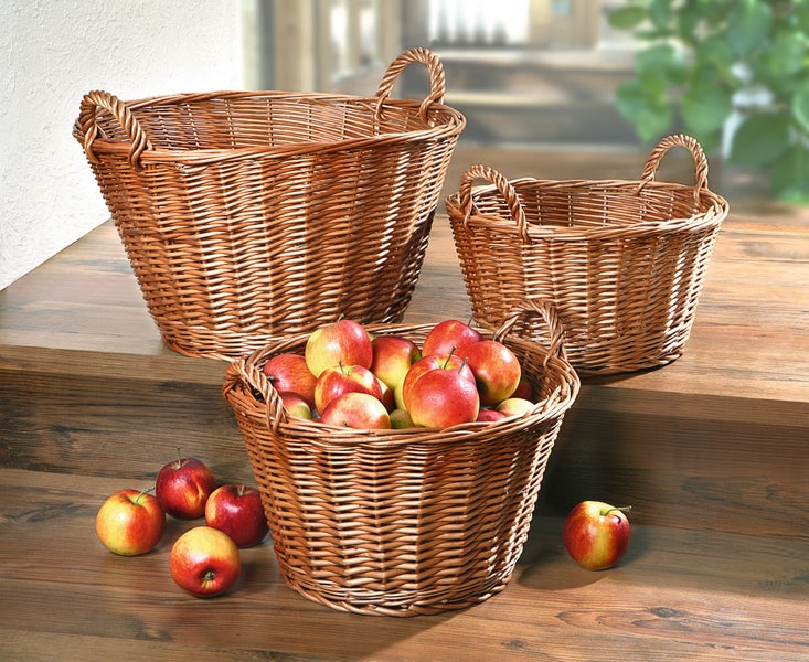 FRANK FLECHTWAREN | Füllkorb Natur, groß, WEIDE, Ø 50 cm, Höhe 30 cm