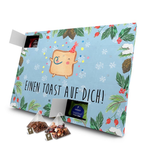 Mr. & Mrs. Panda Tee Adventskalender Toast Party - Blau Pastell