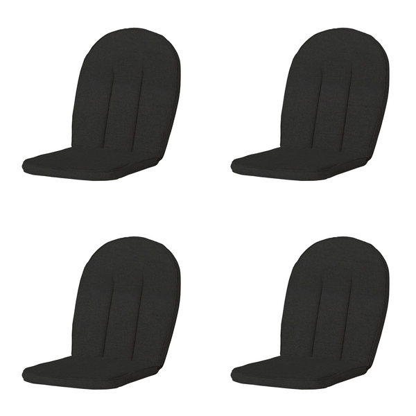 Gartenstuhlauflage Kettler Comfort/Prince Rib schwarz - Ca. 105x52 cm - 4er-Set