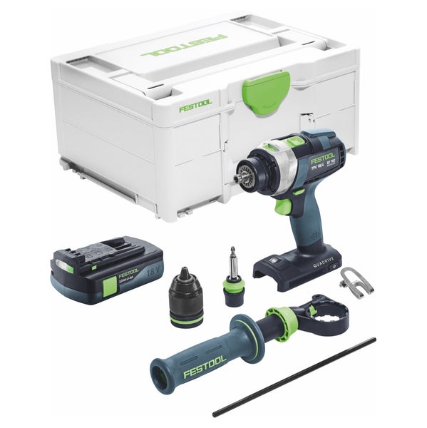 Festool TPC 18/4 I-Basic Akku Schlagbohrschrauber 18 V 75 Nm Brushless + 1x Akku 3,0 Ah + Systainer - ohne Ladegerät