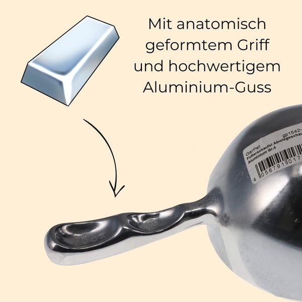 Futterschaufel aus Aluminium mit ergonomischem Griff