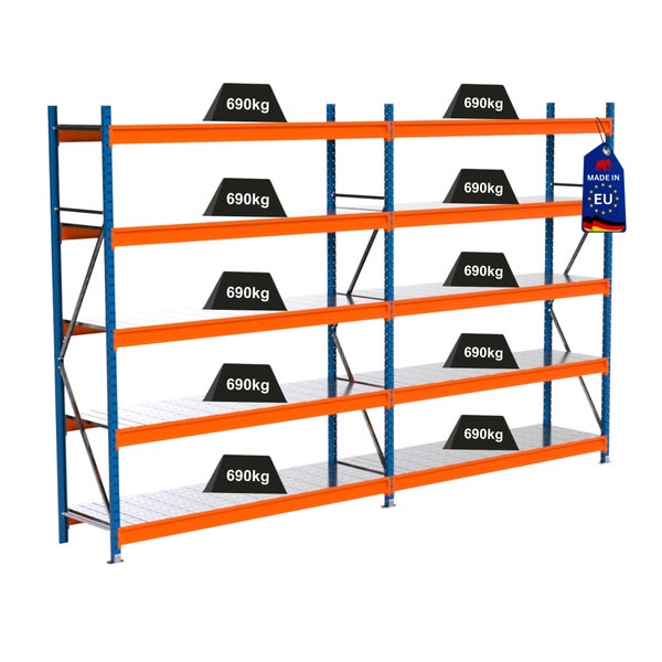 Lagerregal mit vier Ebenen und hoher Traglast