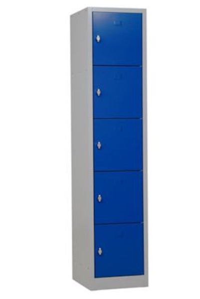 PROREGAL Schließfachschrank Falcon Small HxBxT 190 x 41 x 45 cm Vorhängeschloss Grau-Blau