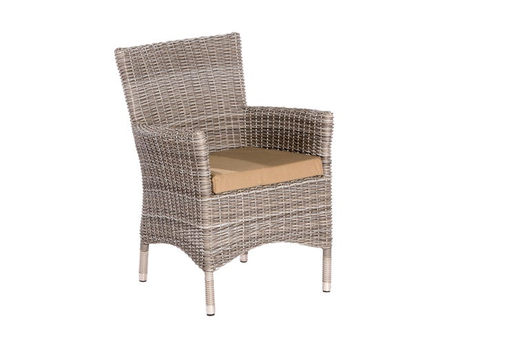 Teneriffa Gartenmöbelset 13tlg., 6 Sessel, 6 Sitzkissen, Tisch 185 x 90 cm
