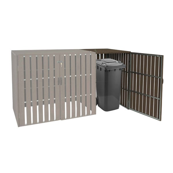 Mülltonnenbox mit Tür und Mülltonne
