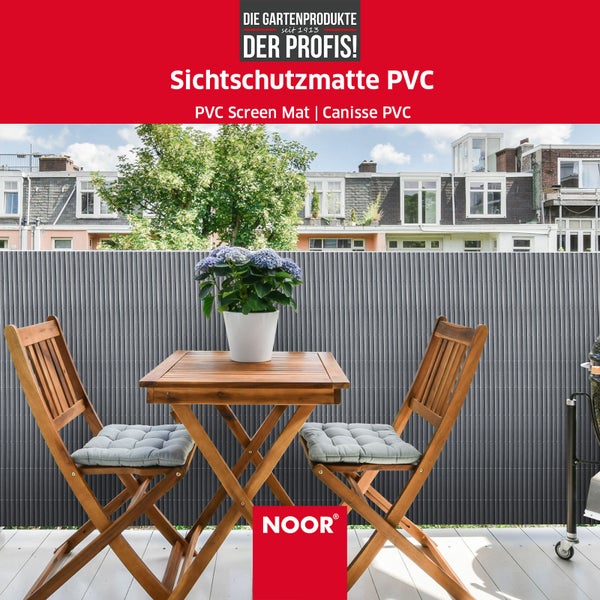 PVC Sichtschutz - 200x300 cm - Silber - Hohlkammer Sichtschutzmatte - Wetterfest und langlebig - Blickdichter Sichtschutz und Dekorationselement