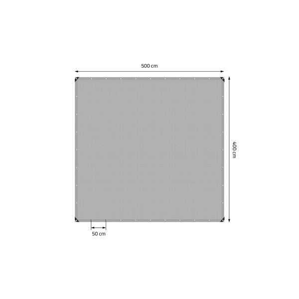 ECD Germany Premium Abdeckplane Gewebeplane mit Ösen, 5x4m 20m², 650g/m², Grau, PVC, Wasserdicht, Reißfest, 10 Haken, LKW-Plane Bootsplane Gartenplane Holzplane, Schutzplane für Gartenmöbel Pool Auto