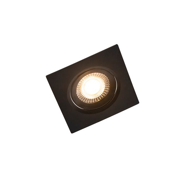3er Set Einbaustrahler schwarz inkl. LED 3-stufig dimmbar - Miu