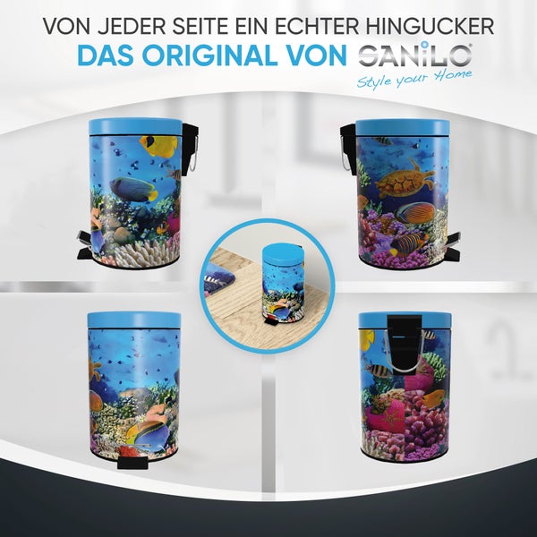 Sanilo Kosmetikeimer 3L mit Absenkautomatik Ocean