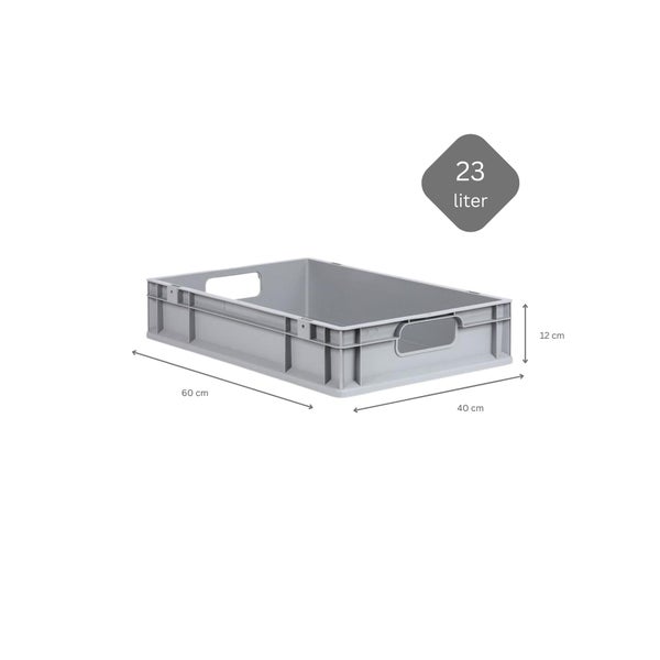 PROREGAL Spar Set 10x Eurobox Nextgen Economy Mit Auflagedeckel & 4x Schiebeschnappverschlüsse Gelb Griffe Offen HxBxT 12 x 40 x 60 cm 23 Liter
