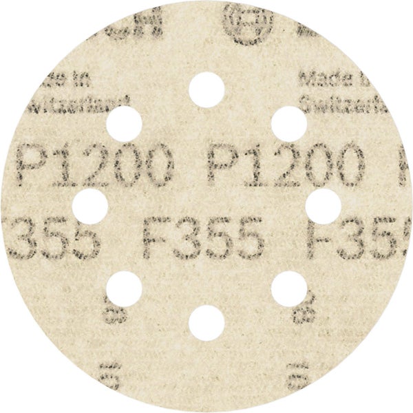 Schleifpapier mit Körnung P1200 und Löchern für Staubabsaugung