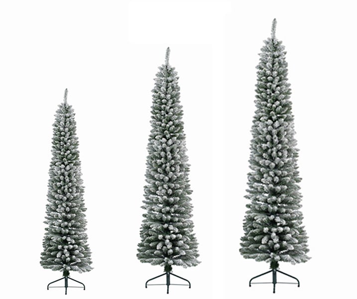 Kunstpflanze GILDE Weihnachtsbaum Höhe 210cm Durchmesser 60cm grün, weiß Kunststoff