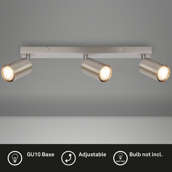 Deckenstrahler Deckenleuchte Deckenlampe Schlafzimmer Schwenkbar 3-flammig GU10