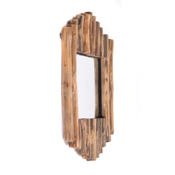 Wandspiegel Harmonica 56x37 cm Teak Treibholz naturfarben