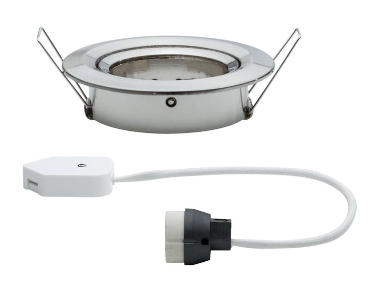 Einbauleuchte Nova schwenkbar rund 84mm 50° GU10 max. 35W 230V dimmbar Eisen gebürstet