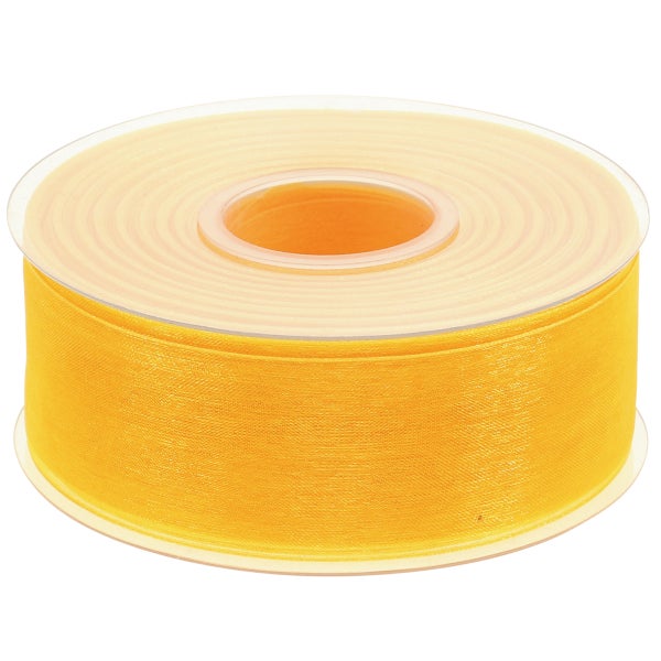 Gelbes Stoffband auf Rolle