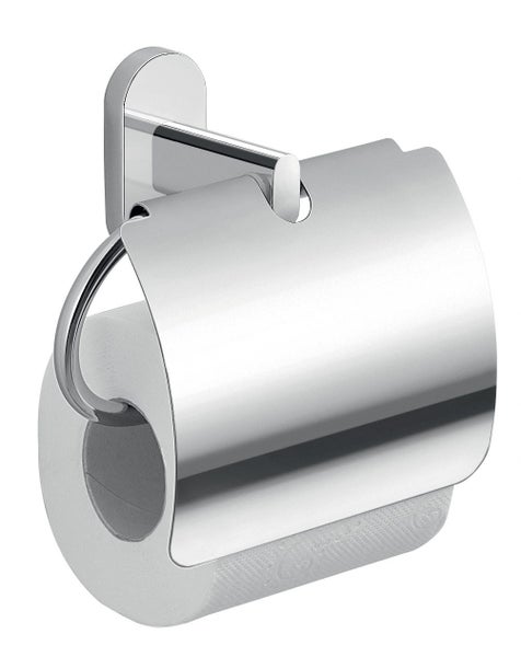 Toilettenpapierhalter aus verchromtem Metall mit Deckel | Cipro