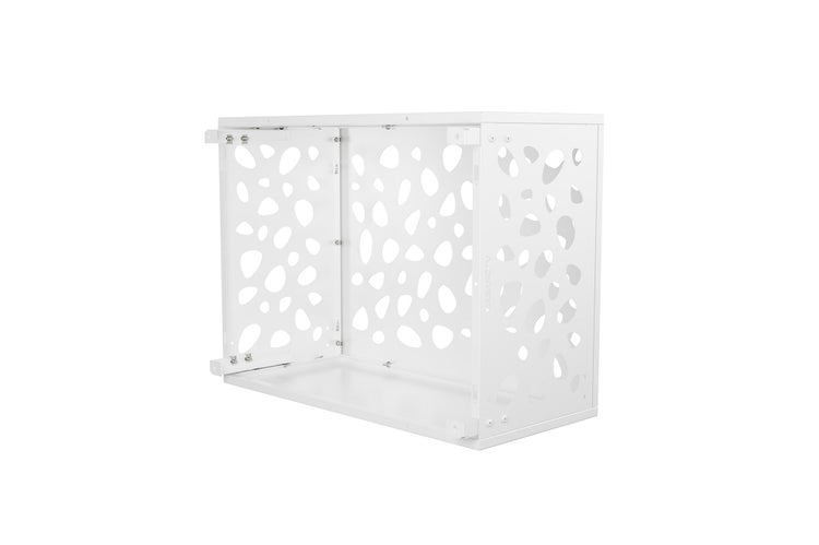 Weiße Klimaanlagenverkleidung mit Lochmuster
