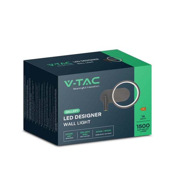 V-TAC VT-7906-W - Designer-Wandleuchten - IP20 - Weiß - 14W - 1500 Lumen - 4000K