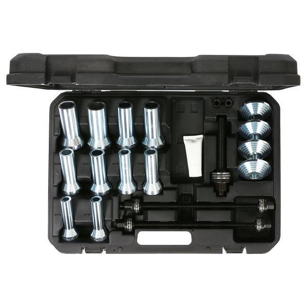 Werkzeugsatz für Traggelenke in einem schwarzen Koffer