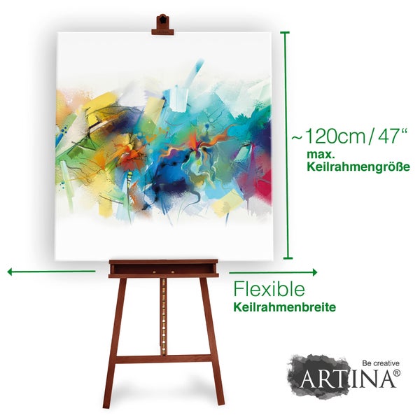 Artina Staffelei mit Leinwand, maximale Keilrahmengröße 120 cm