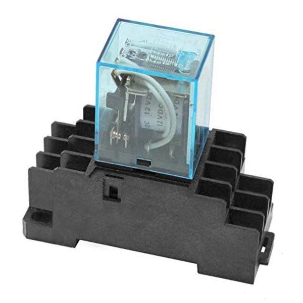 Elektromagnetisches Relais mit Sockel fuer 12 Volt Gleichspannung