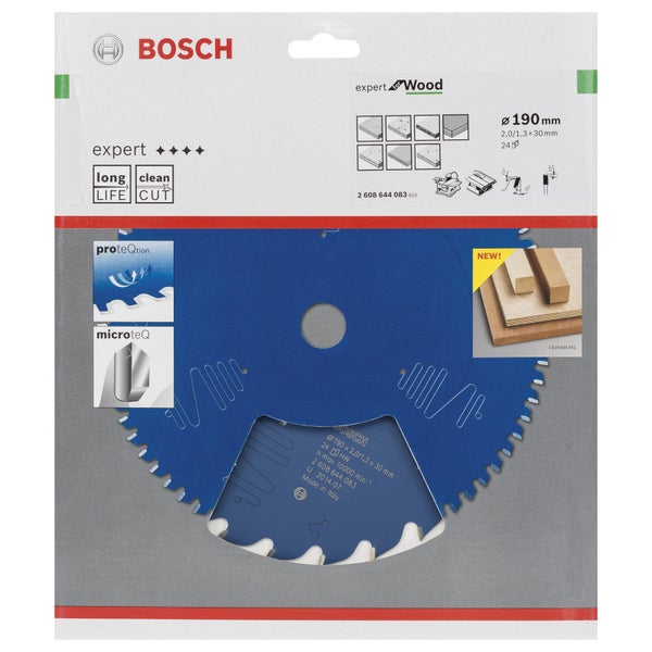 Bosch Kreissägeblatt Expert for Wood für Tischkreissägen 190 x 30 x 2 mm 24 - 2608644083