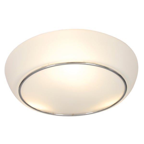 Runde Deckenleuchte mit Chromrand