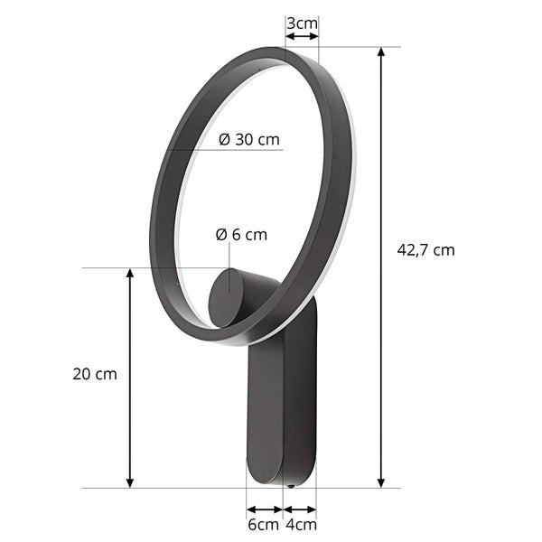 Lucande LED Wandleuchte, Wandlampe Innen Yekta dimmbar (Design Modern) in Schwarz aus Metall (1 flammig ) - Wandstrahler Wandbeleuchtung Schlafzimmer / Wohnzimmer Wohnzimmerleuchte