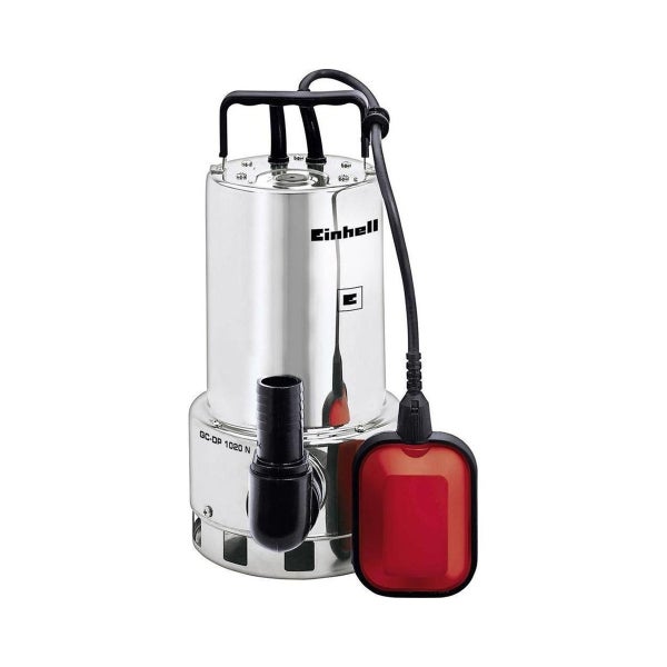 Einhell GC-DP 1020 N Schmutzwasserpumpe - 18.000 L/Std. - 1000W - Förderhöhe 9 m - Korngröße 20 mm - Inox - Tauchpumpe - Schmutzwasser tauchpumpe