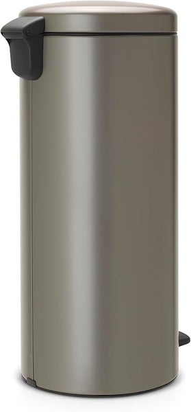 Brabantia Klassischer Tretmülleimer Mit Soft Verschluss 30 Liter HxBxT 67,9 x 29,3 x 38 cm Metall Platin