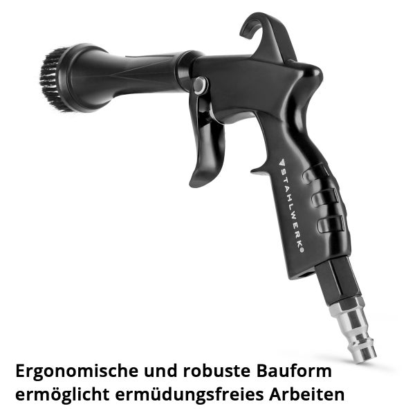 STAHLWERK Druckluftpistole mit Bürste