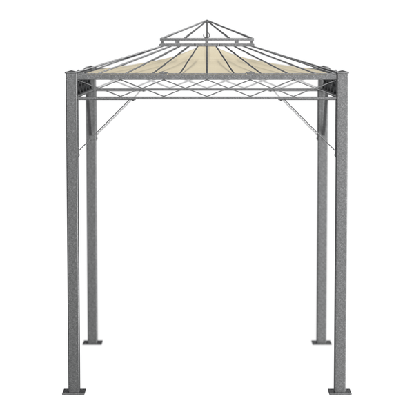 Pavillon ELEO Bolzano 2 x 2 m feuerverzinkt | mit Sonnensegel ecru