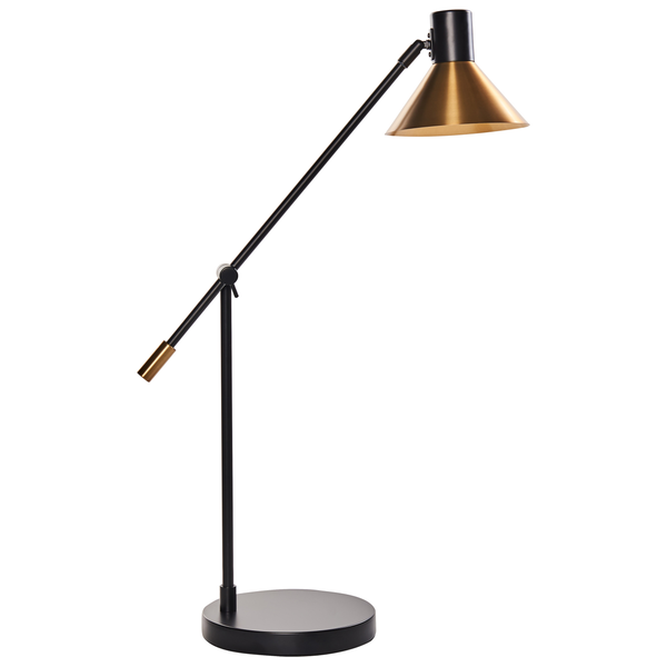 Schreibtischlampe aus Metall mit verstellbarem Arm