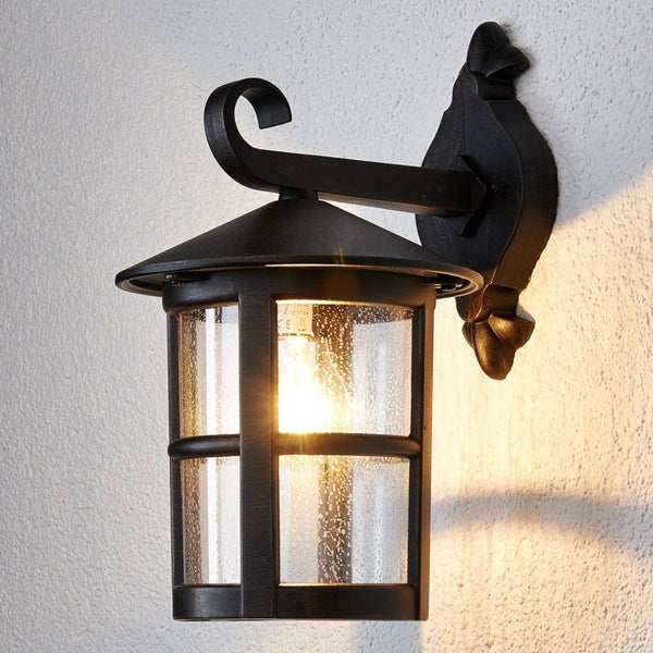 Lindby Wandleuchte außen Florentine (spritzwassergeschützt (Modern) in Transparent aus Aluminium (1 flammig, E27) - Außenwandleuchten Wandlampe Led Außenlampe Outdoor für